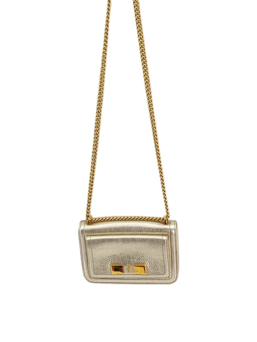 Salvatore Ferragamo Shoulder Bag Leather Gold